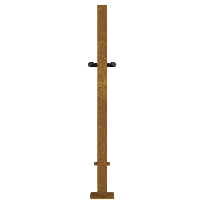 Vrtna vrata 100x75 cm iz kortenskega jekla kvadratna oblika